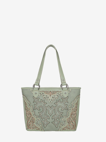 Montana West Boot Scroll Embroidered Carry Tote Bag - Montana West World