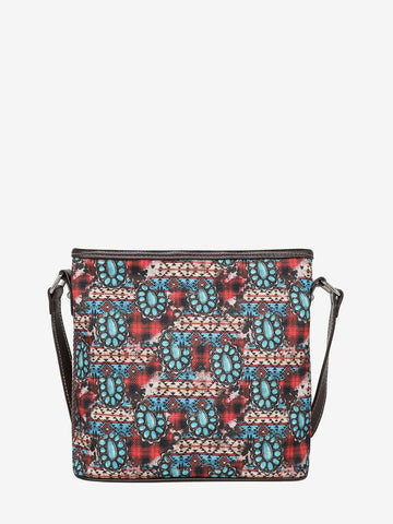 Montana West Aztec Squash Blossom Print Canvas  Crossbody - Montana West World