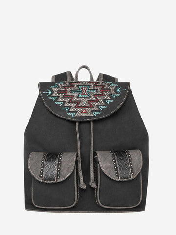 Montana West Cut-out Aztec Studs Drawstring Backpack - Montana West World