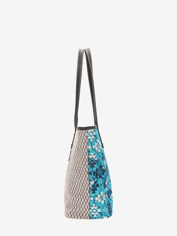 Montana West Turquoise Aztec Print Canvas Tote Bag - Montana West World