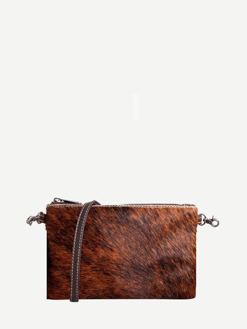 Montana West Hair-On Cowhide Leather Clutch - Montana West World