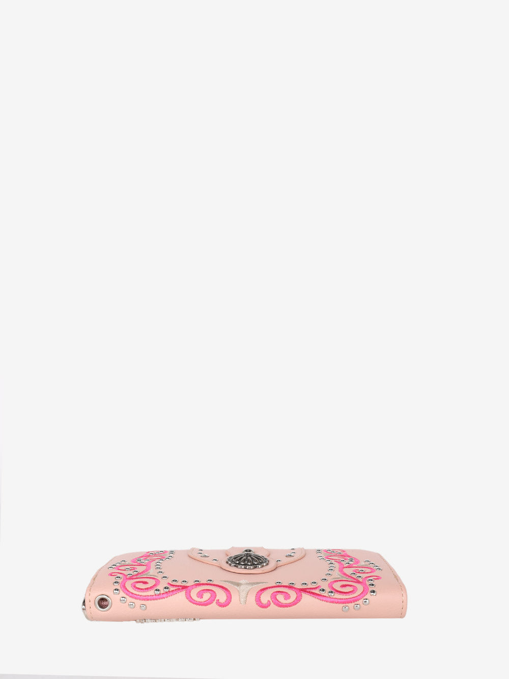 American Bling Pink Embroidered Floral Satchel and Wallet Set - Montana West World