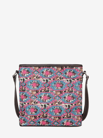 Montana West Aztec Cowhide Print Canvas Crossbody - Montana West World