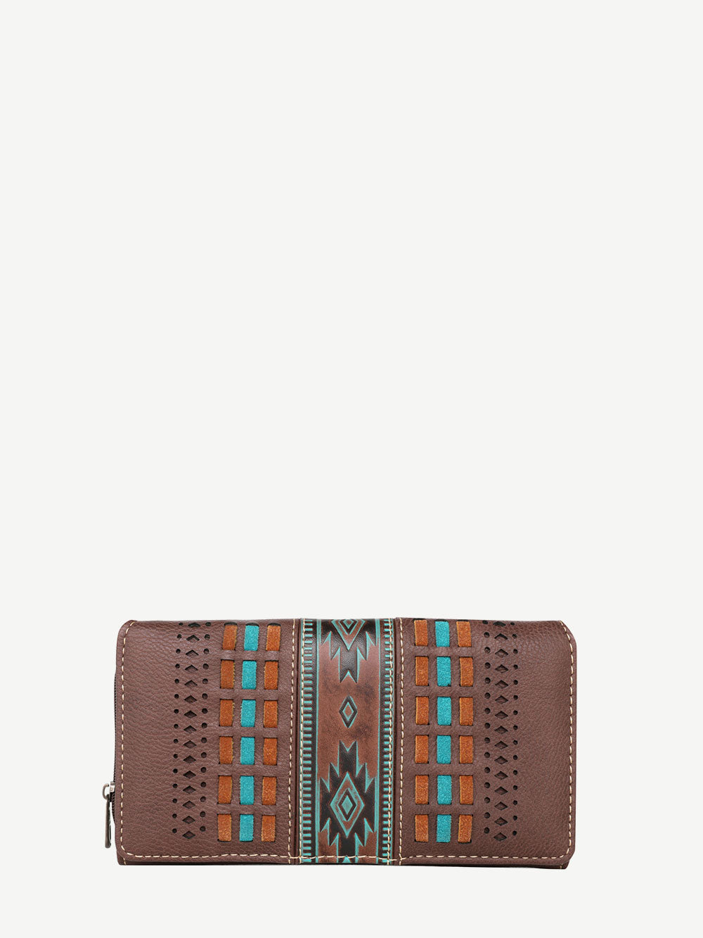 Montana West Laser Cut Out Embossed Aztec Wallet - Montana West World