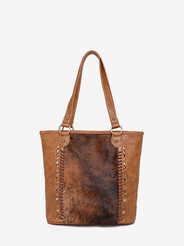 Trinity Ranch Hair-On Leather Collection Concealed Carry Tote - Montana West World