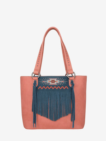 Montana West Aztec Embroidery Tassel Concealed Carry Tote - Montana West World