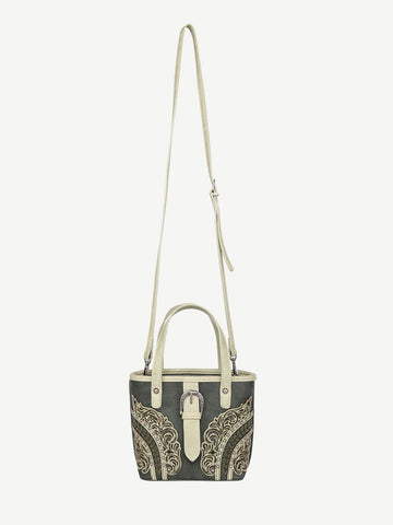 Montana West Cut-Out Floral Buckle Crossbody Mini Tote - Montana West World