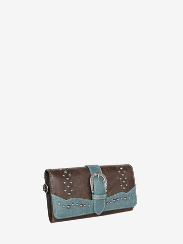 Montana West Buckle Studded Wallet - Montana West World