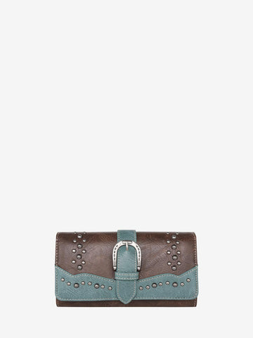 Montana West Buckle Studded Wallet - Montana West World