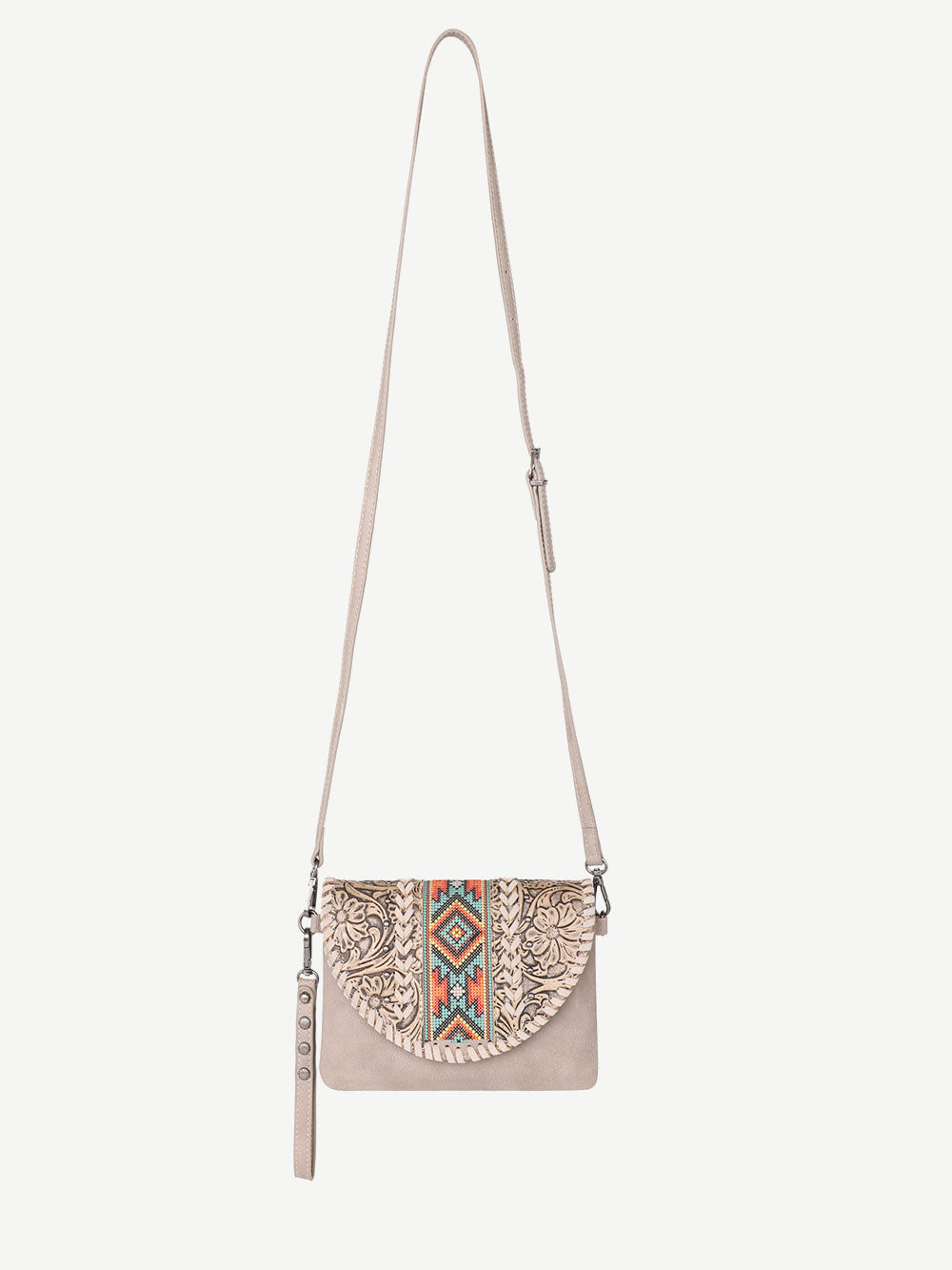 Montana West Vintage Floral Embroidered Aztec Crossbody Wristlet - Montana West World