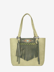 Montana West Aztec Embroidery Tassel Concealed Carry Tote - Montana West World