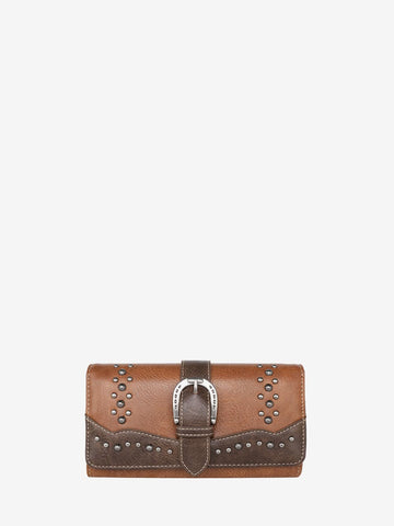 Montana West Buckle Studded Wallet - Montana West World