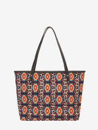 Montana West Aztec Leopard Print Canvas Tote Bag - Montana West World