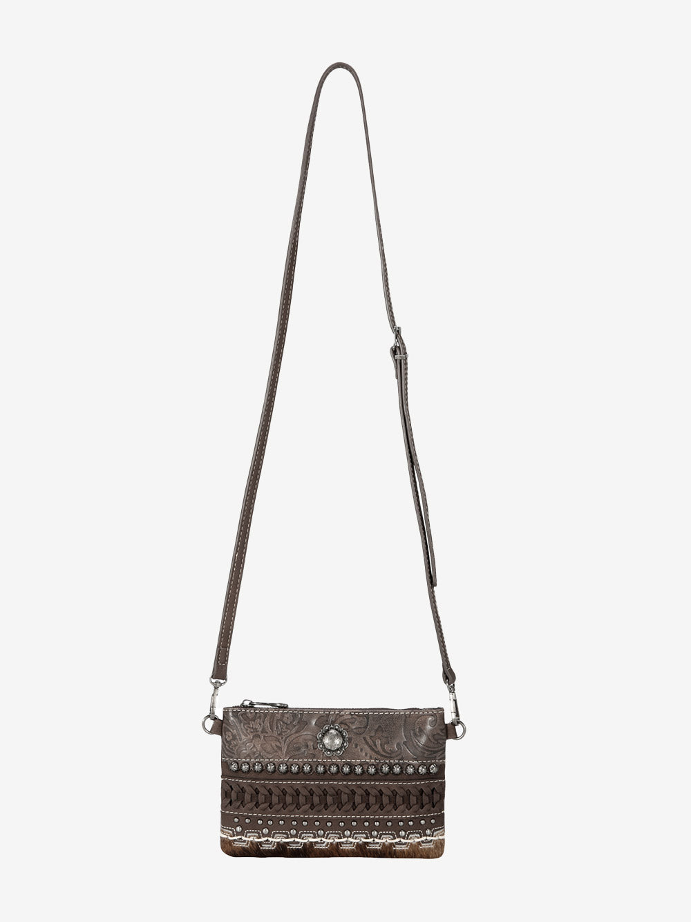 Out West Toiletry 26 Braided Leather Trim Crossbody/Clutch – Out