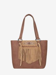 Montana West Aztec Embroidery Tassel Concealed Carry Tote - Montana West World