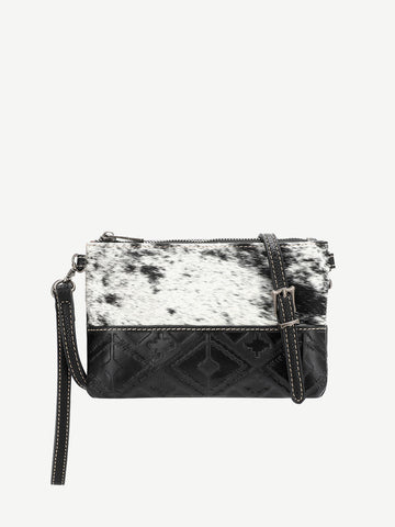 Montana West Hair-On Cowhide Aztec Crossbody Clutch - Montana West World