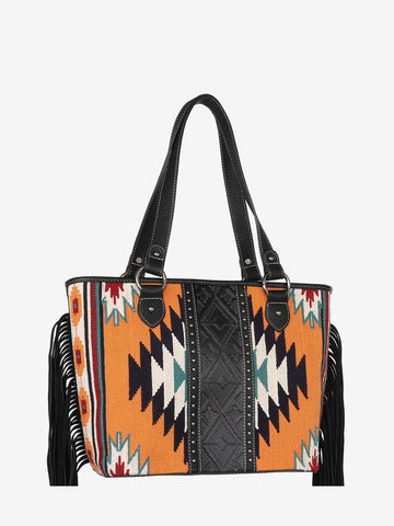 Montana West Aztec Tapestry Fringe Concealed Carry Tote - Montana West World