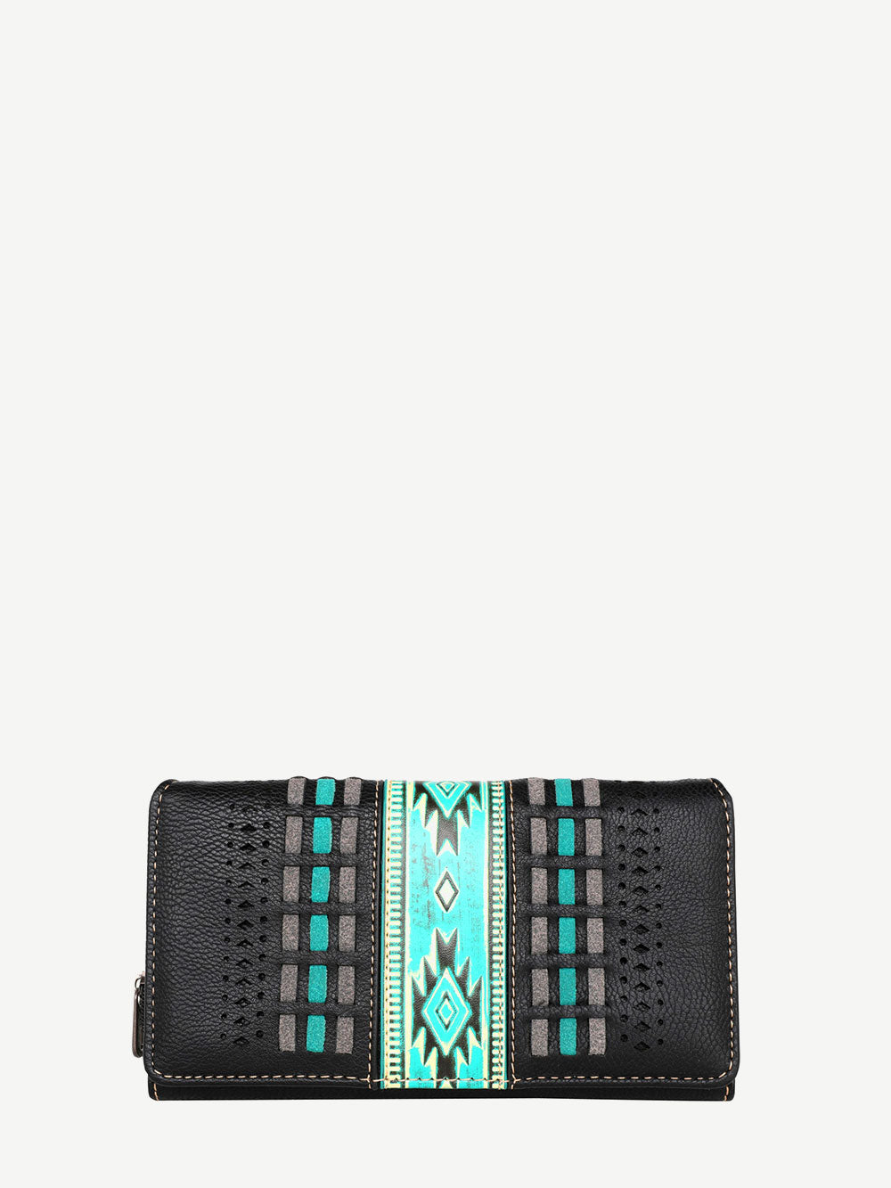 Montana West Laser Cut Out Embossed Aztec Wallet - Montana West World