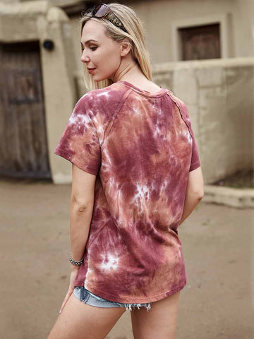 Delila Women Tie-dye Horse and Skull Tee - Montana West World