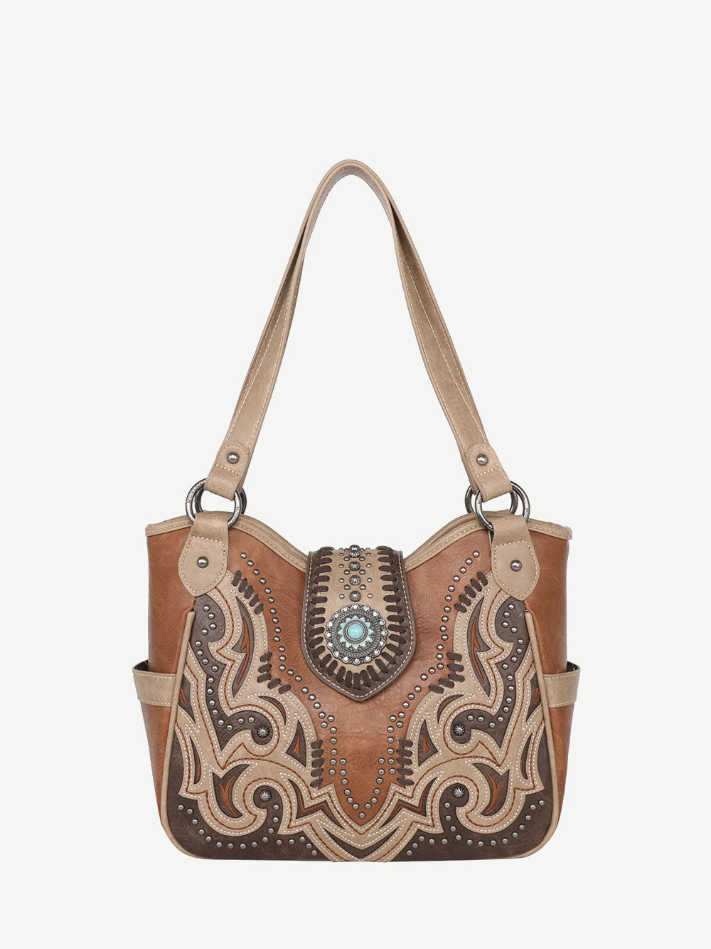Montana West Laser Cut-out Buckle Concealed Carry Tote - Montana West World