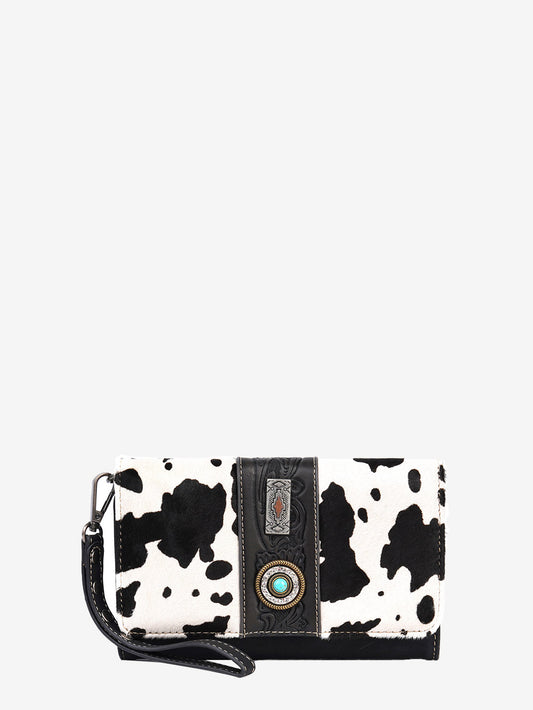 Montana West Hair-on Cowhide Concho Crossbody Wallet - Montana West World