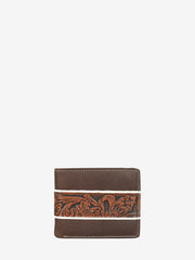 Montana West Genuine Leather Embossed Floral Men's Wallet - Montana West World