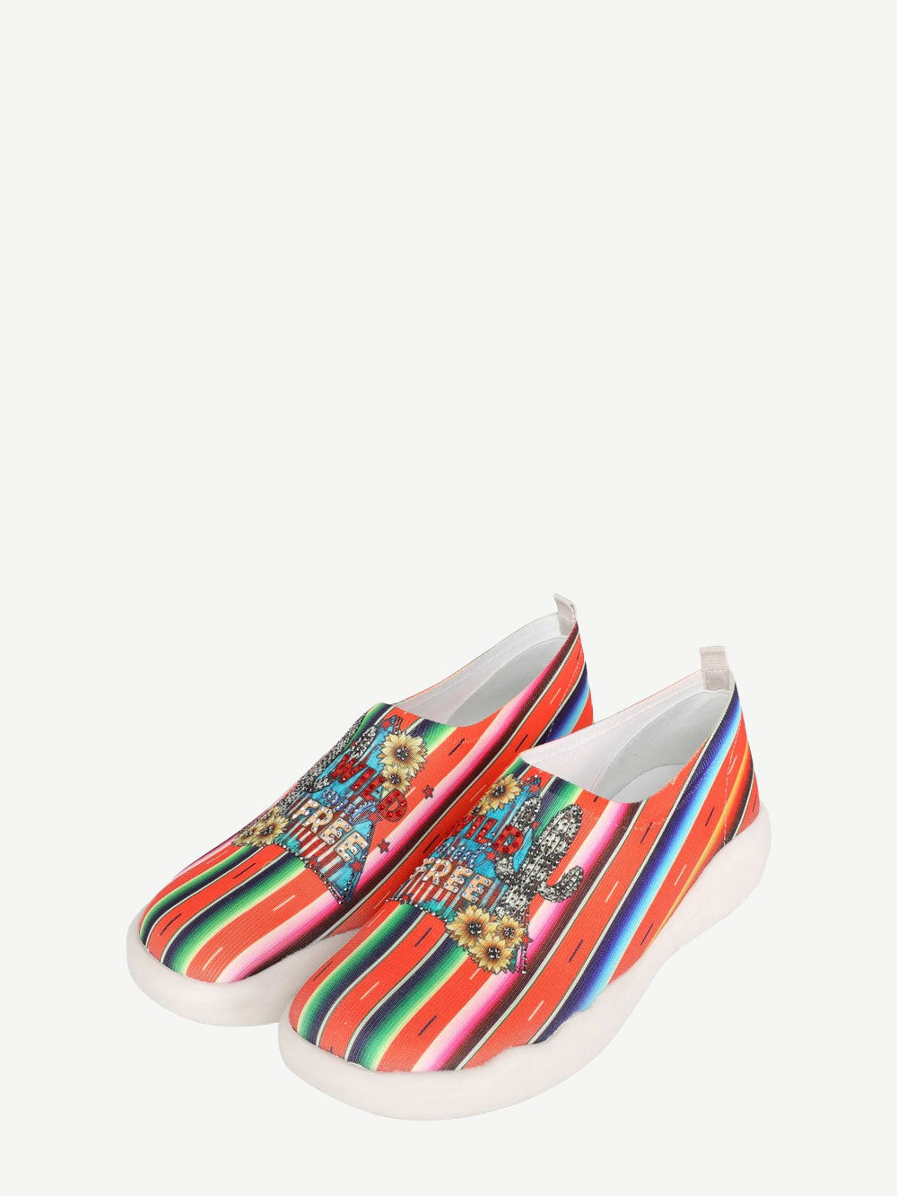 Montana West Serape Floral Print Slip On Sneaker - Montana West World