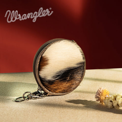 Wrangler Genuine Hair On Cowhide Circular Coin Purse - Montana West World