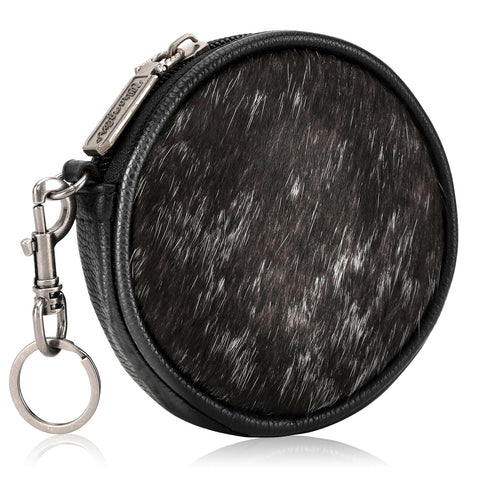 Wrangler Genuine Hair On Cowhide Circular Coin Purse - Montana West World