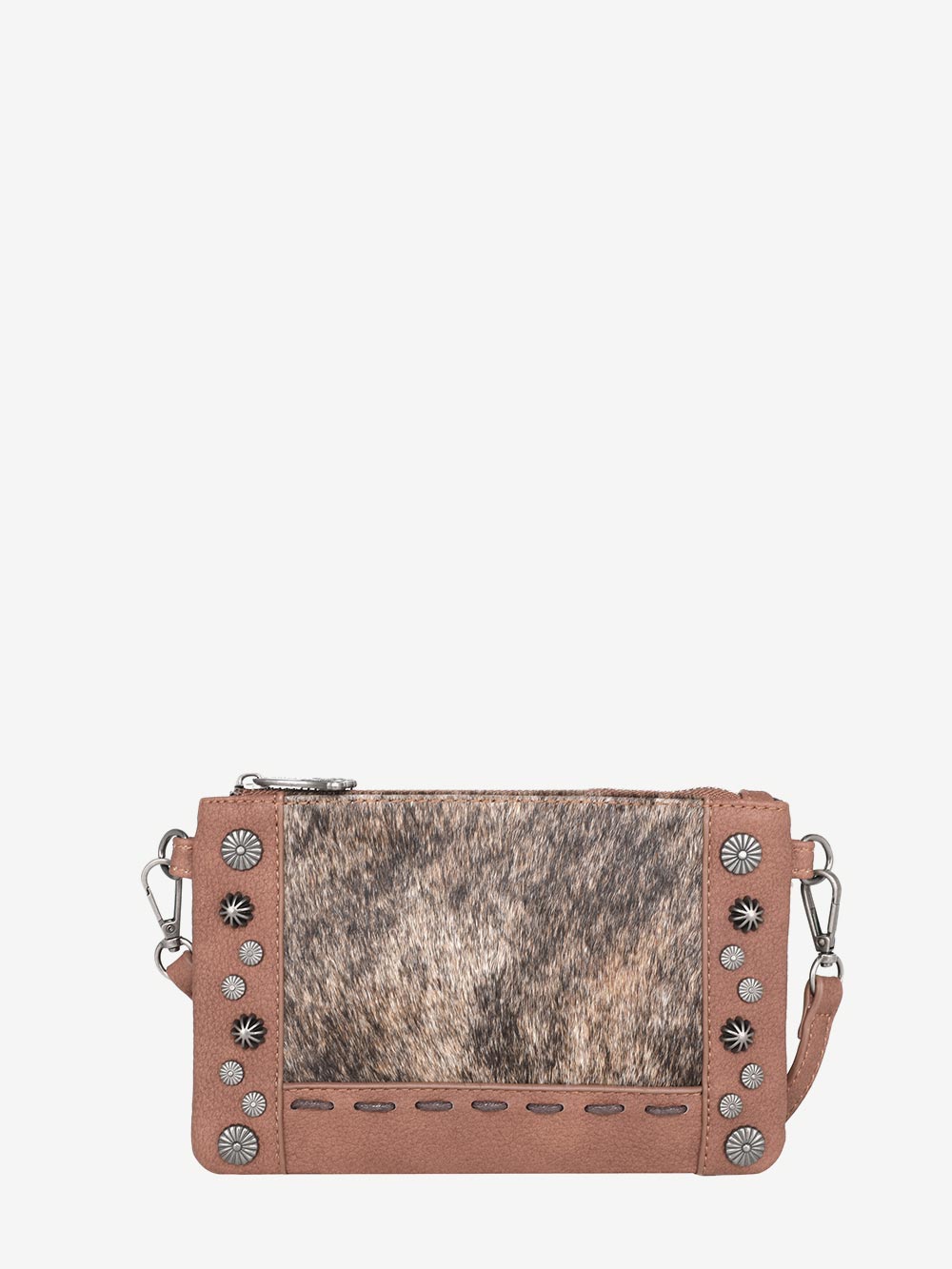 Trinity Ranch Hair-On Cowhide Collection Crossbody Clutch - Montana West World