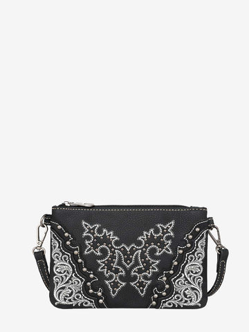 Montana West Boot Scroll Embroidered Crossbody Clutch - Montana West World