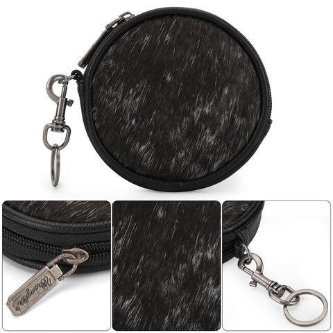 Wrangler Genuine Hair On Cowhide Circular Coin Purse - Montana West World