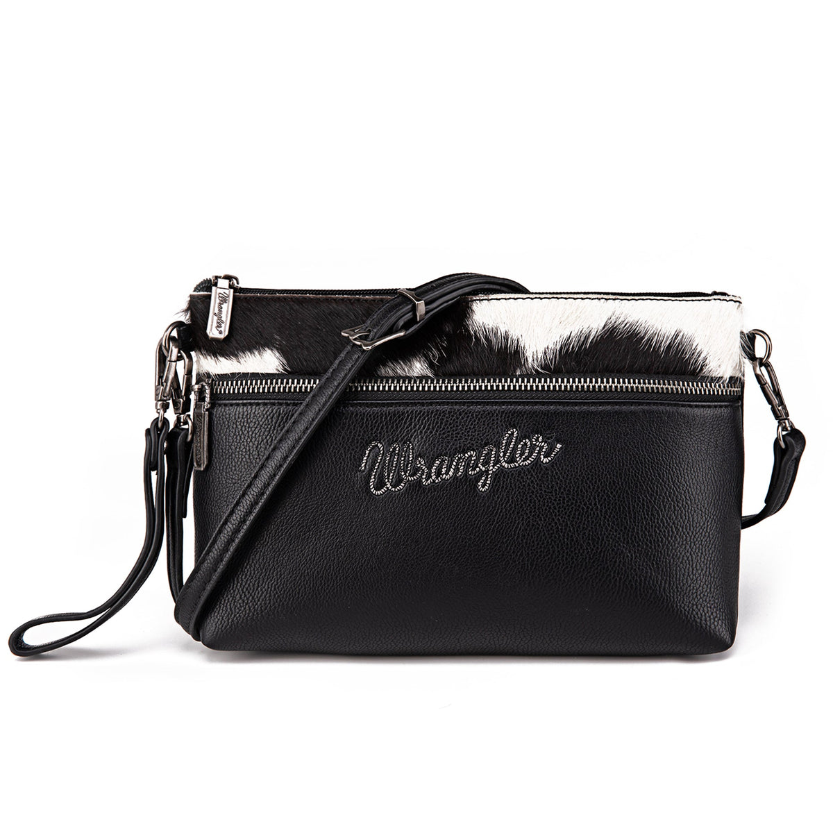 Wrangler Hair-On Cowhide Crossbody Clutch - Montana West World