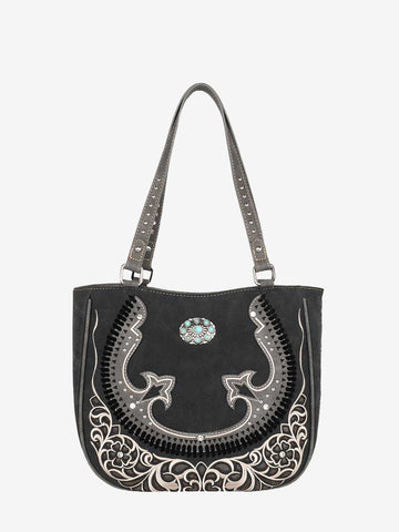 Montana West Cut-out Turquoise Stone Concho Tote Bag - Montana West World