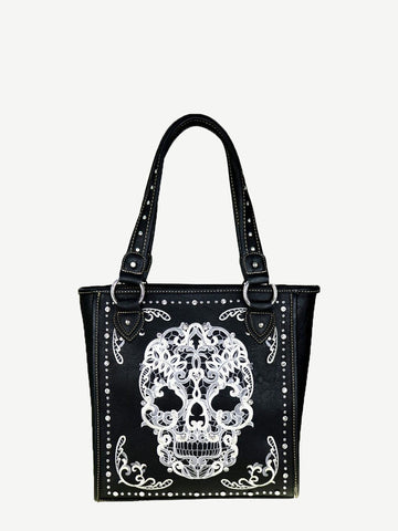 Montana West Sugar Skull Concealed Carry Tote Set - Montana West World