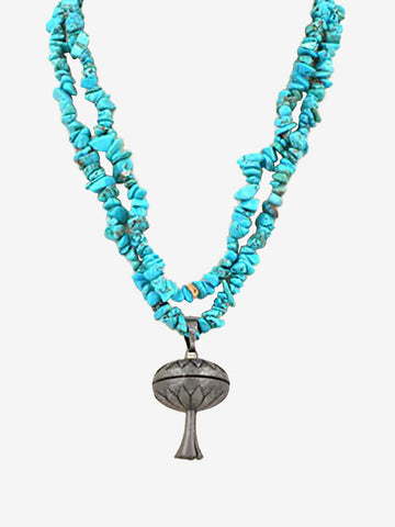 Montana West Copper Flower Concho Turquoise Necklace - Montana West World