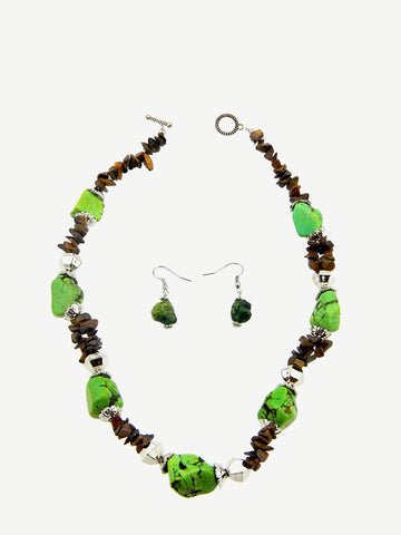 Montana West Green Beads Short Necklace Set - Montana West World