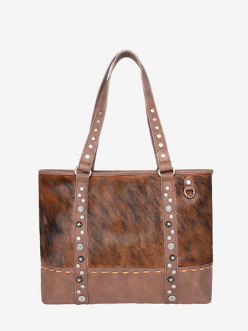 Trinity Ranch Hair-On Cowhide Collection Concealed Carry Tote - Montana West World