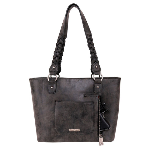 Trinity Ranch Hair-On Leather Concealed Carry Tote - Montana West World