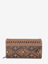 Montana West Aztec Embossed Studded Wallet - Montana West World