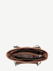 Montana West Buckle Floral Embossed Concealed Carry Tote Bag Collection - Montana West World