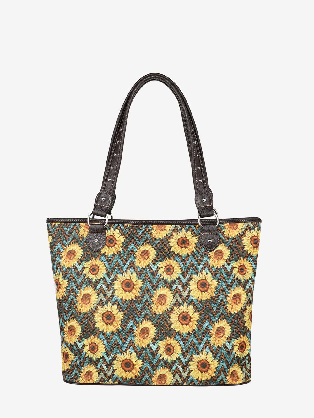 Montana West Leopard Sunflower Print Canvas Tote Bag - Montana West World