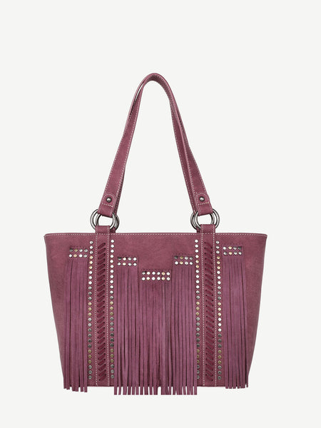 Out West Sac Shopping Tote Braided Leather Fringe – Out West