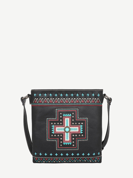 Montana WestEmbroidered Cross Concho Concealed Carry Crossbody - Montana West World