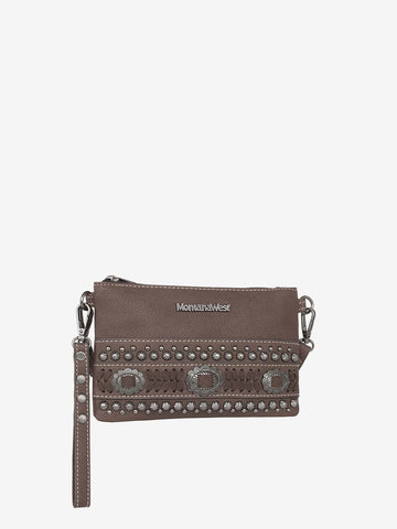 Montana West Concho Studs Crossbody Wristlet - Montana West World