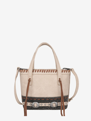 Montana West Embossed Floral Concho Crossbody Mini Tote - Montana West World