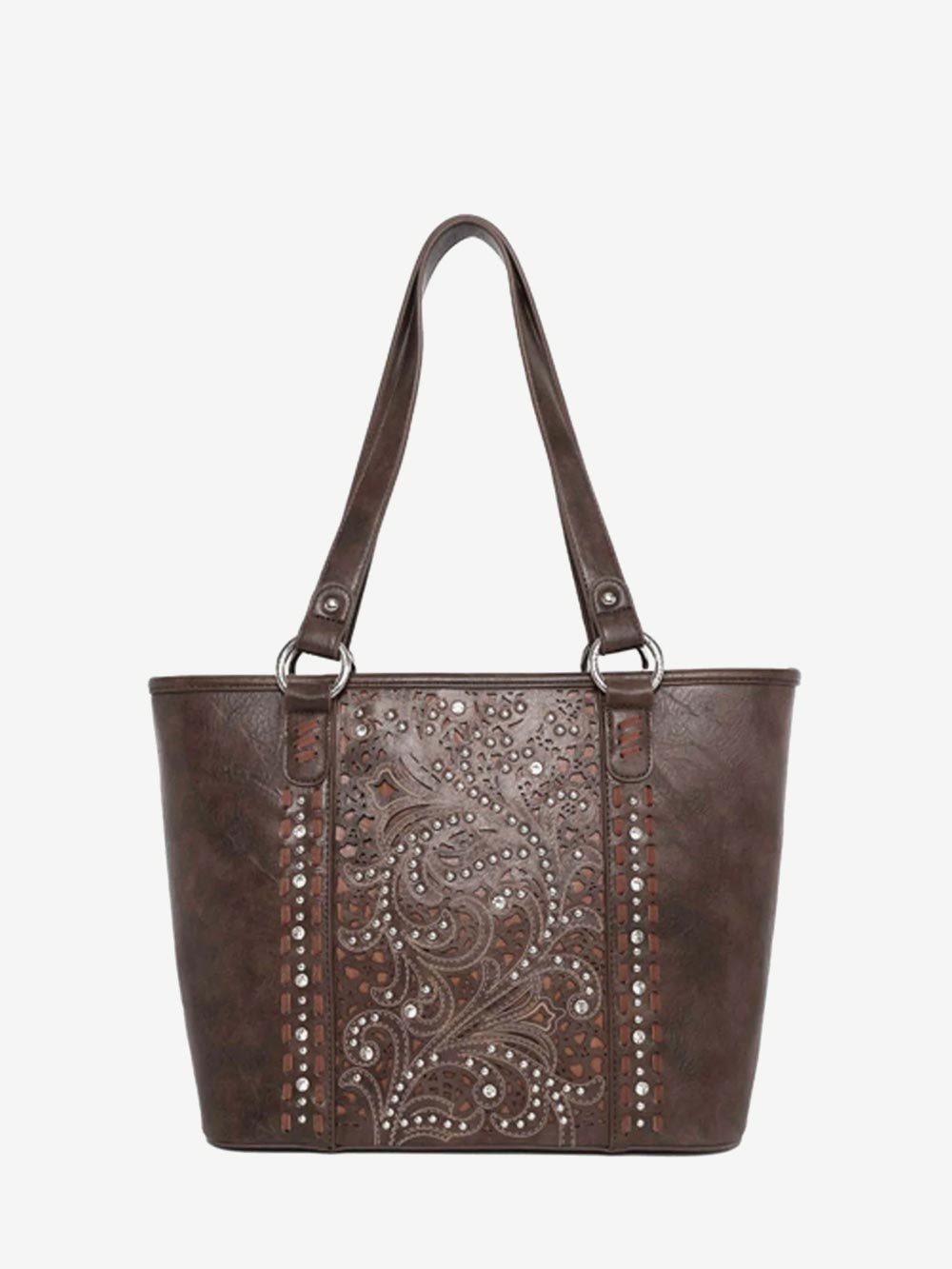 Montana West Vintage Floral Cut-Out Concealed Carry Tote - Montana West World