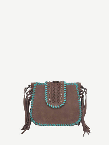 Montana West Whipstitch Fringe Western Crossbody Bag - Montana West World