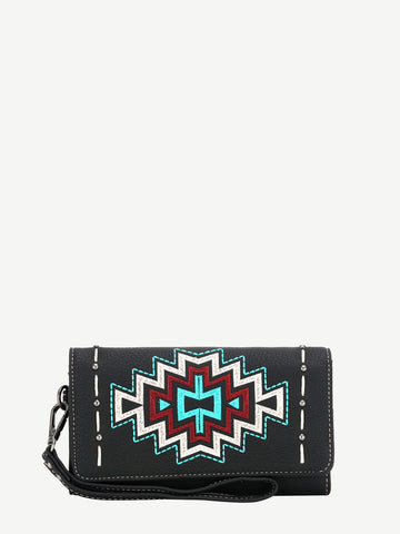 Montana West Embroidered Aztec Wallet - Montana West World