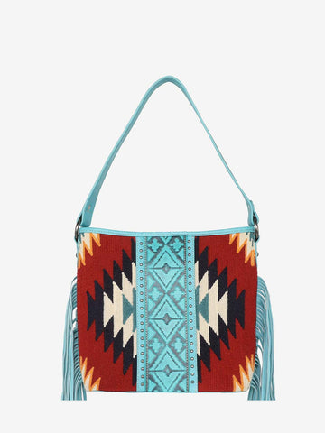 Montana West Aztec Tapestry Fringe Concealed Carry Hobo - Montana West World